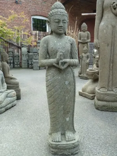 Buddha-Figur, stehend, indisch, 120 cm 