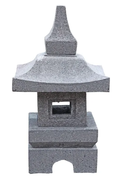 Japanese stone lantern model Yukimi Gata, 40 cm H 