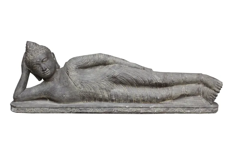 Reclining Buddha, Indian, 80 cm L 