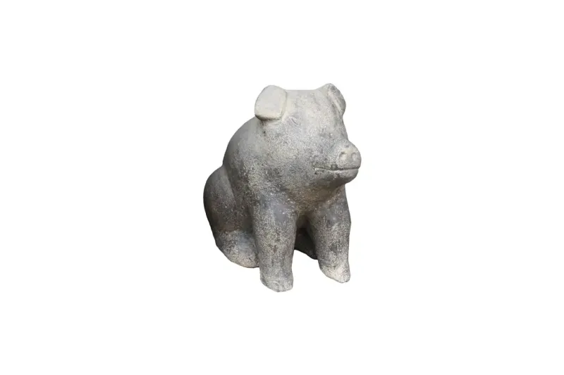 Seated piglet, size M, 32 cm H 