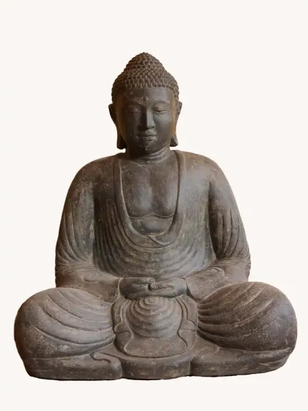 Buddha-Figur, sitzend, japanisch, 80 cm 