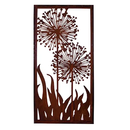 Allium-Paravent mit Umrandung, ca. 100 x 200 cm 