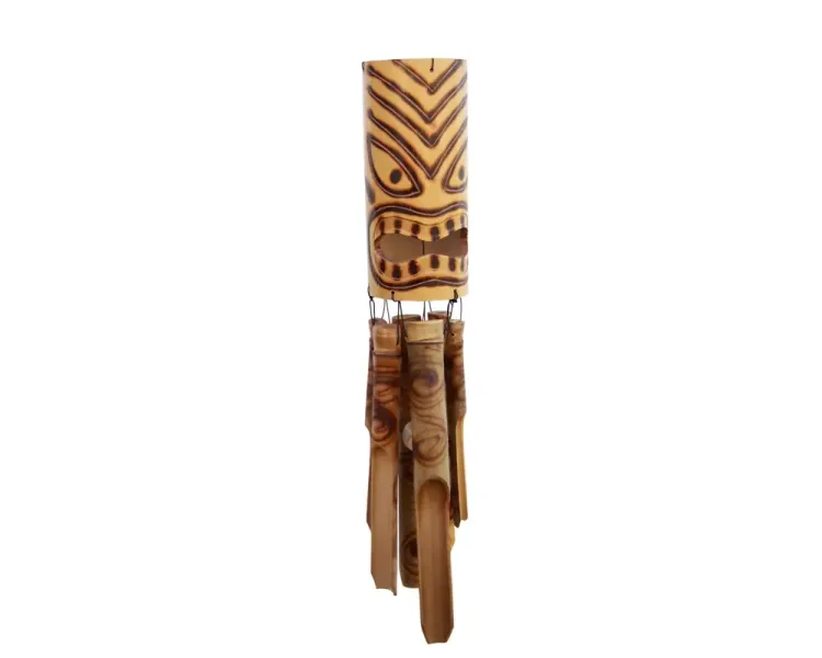 Windspiel "Tiki", Bambus. Die Länge beträgt 30 cm. Natürlich 