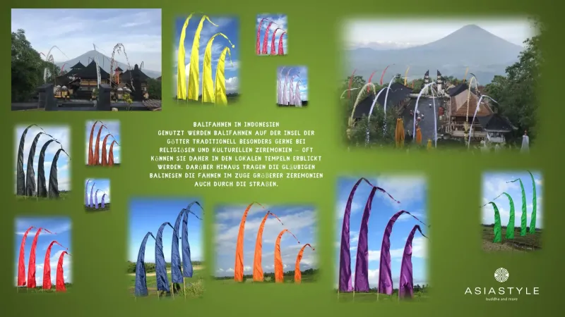 Original Balifahne mit Welle 