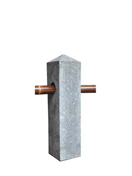 Pfahl für Zaun, 50cm hoch, Basanit 