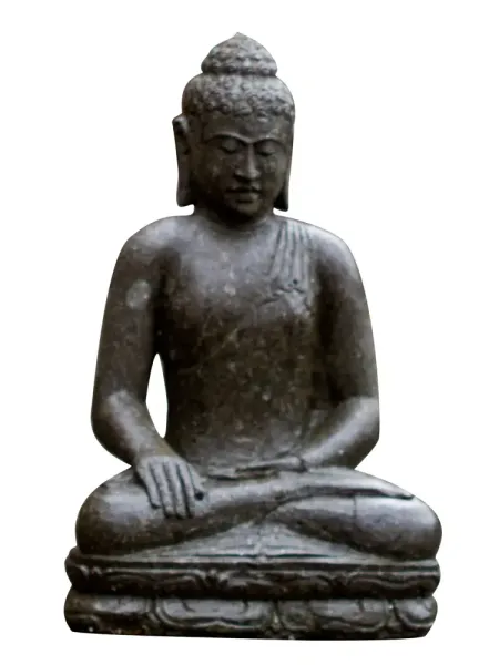 Sitzender Buddha, 60cm hoch, antikisiert 
