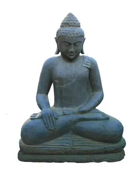 Sitzender Buddha, 75cm hoch, antikisiert 