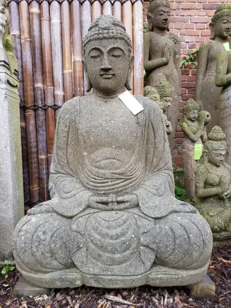 Buddha-Figur, sitzend, indisch, 150 cm, Handhaltung: Meditation 