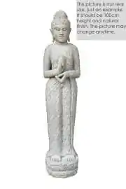 Standing Buddha, 100cm high, natural green 