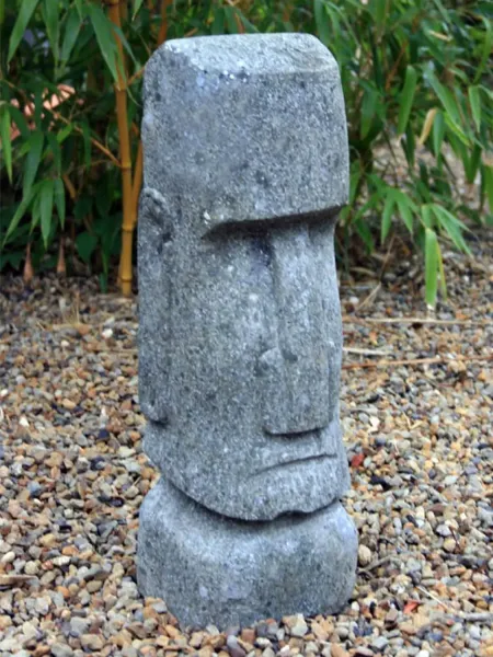 Tiki-Kopf, ca. 50 cm, Basanit 