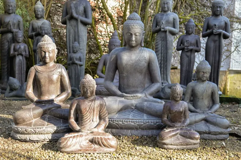 Seated Buddha, Indian, 20 cm H 