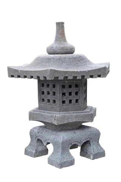 Japanese stone lantern model "Yukimi", 65 cm H 