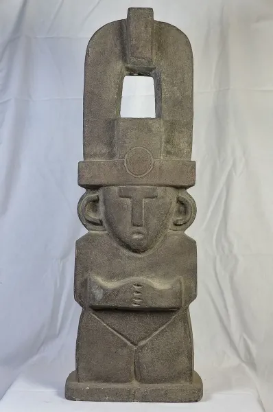 Maya-Statue, glatte Oberfläche, ca. 80 cm hoch 
