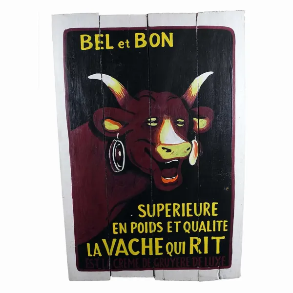 Handbemaltes Schild „Bel et Bon Superieure“, 60 x 40 cm 