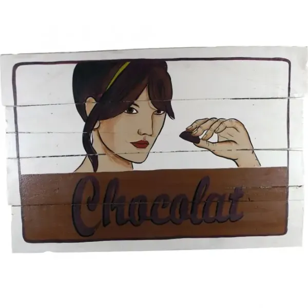 Handbemaltes Schild „Chocolat“, 60 x 40 cm 