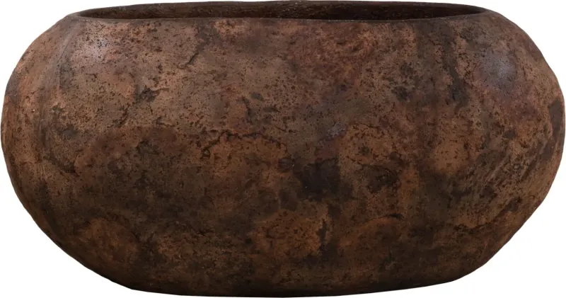 Ovales Pflanzgefäße, in der Farbe Rust; 90 x 60cm - 43cm H. 
