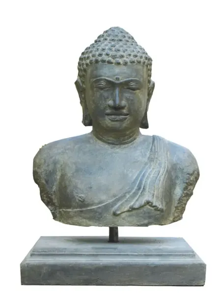 Buddha head, 25 cm H 