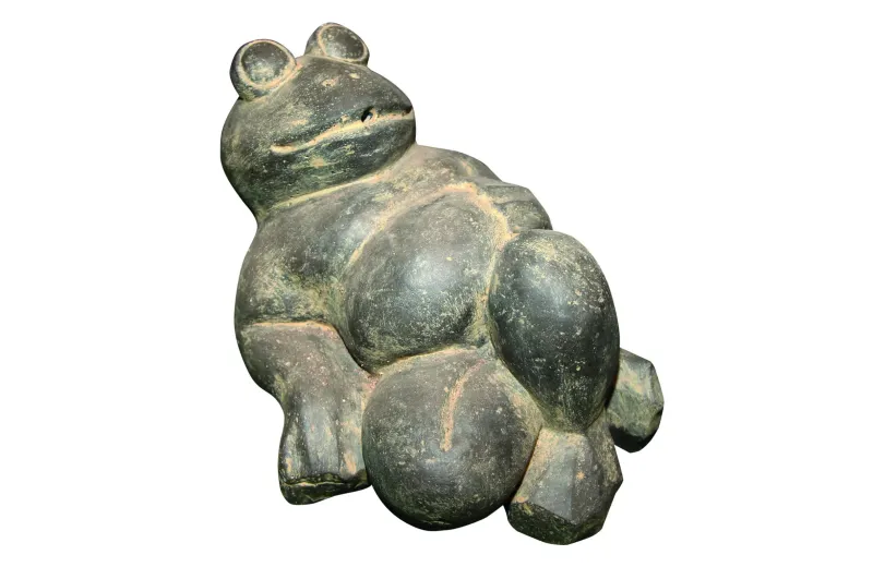 Seated frog, 33 cm H 