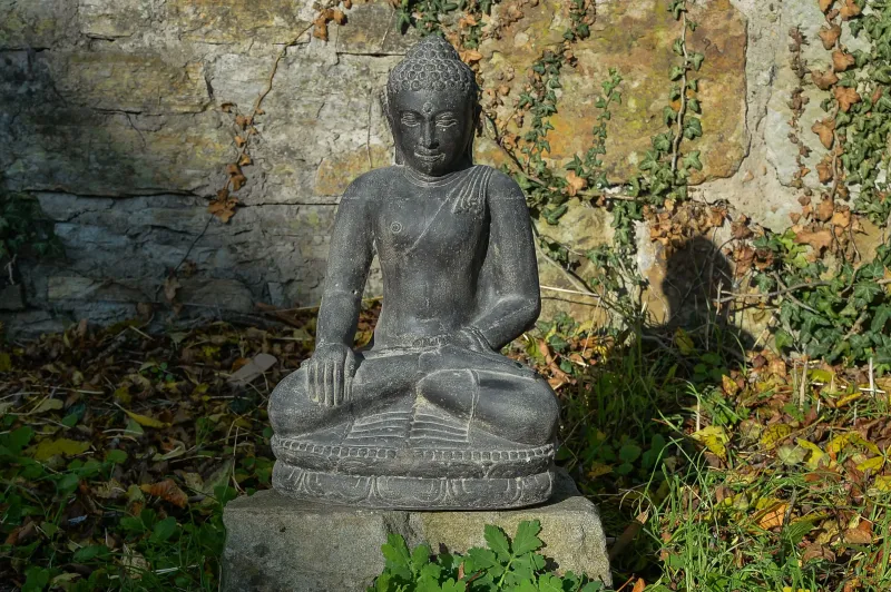 Seated Buddha, Indian, 60 cm H 