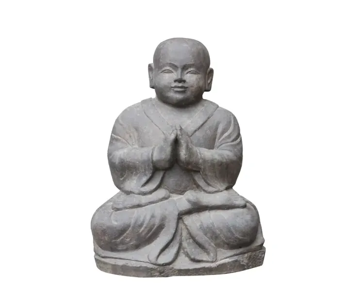 Seated monk, 30 cm H 