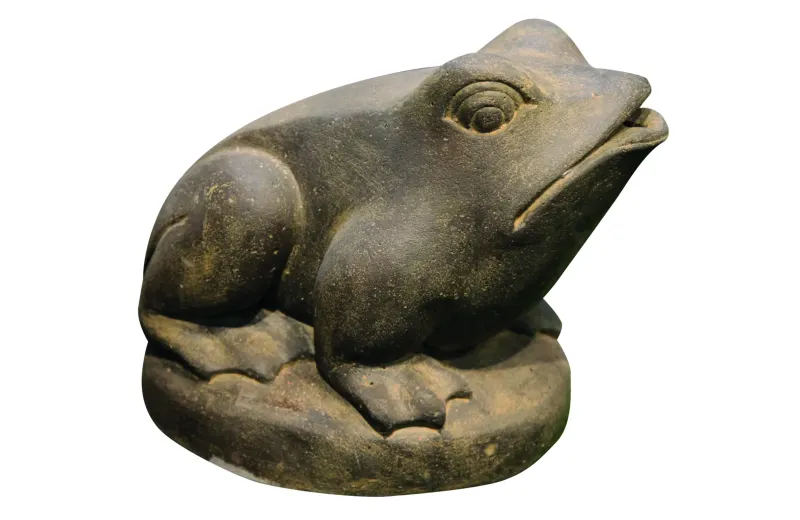 Sitzender Frosch als Wasserspiel, 33 cm 