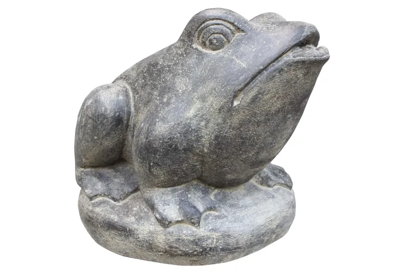 Sitzender Frosch als Wasserspiel, 23 cm 