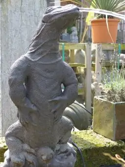 Stehender Waran als Wasserspiel, 60 cm 