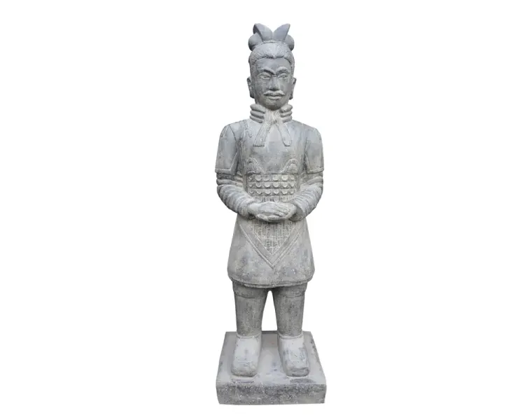 Stehender Krieger, ca. 150 cm, Steinguss 