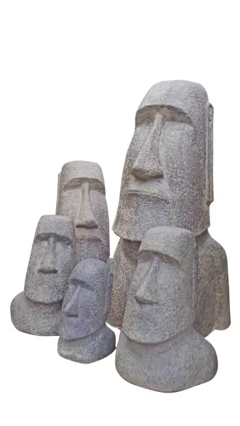 Moai Kopf, 80cm, Steinguss (leicht) 