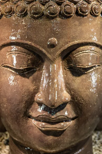 Buddha-Kopf als Wasserspiel, 125 cm 