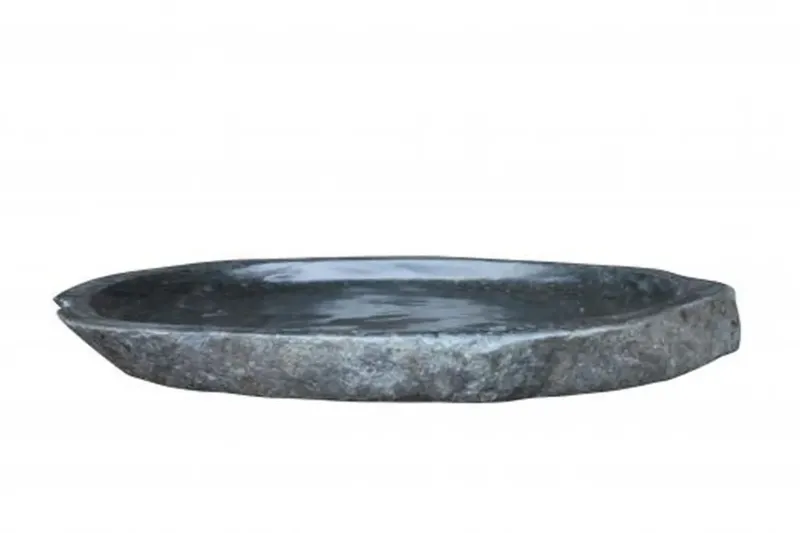 Geburtsbad, leicht konkav mit dünnem Rand Modell 3, Größe L, Flussstein 