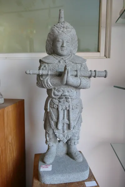 Chinese warrior, river stone, 80 cm H 