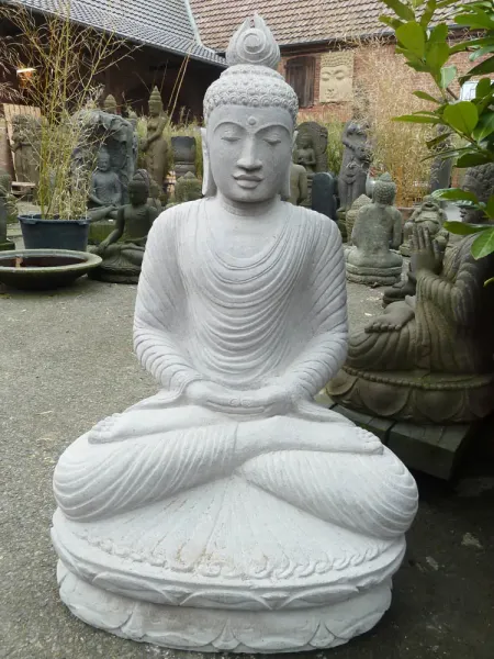 Buddha-Figur, sitzend, „Meditation“, indisch, 100 cm 