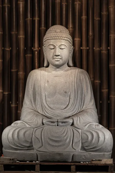 Seated Buddha, Japanese, 155 cm H 