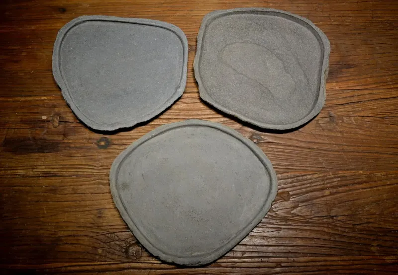 Flache Steinschale (Riverstone) Größe M 