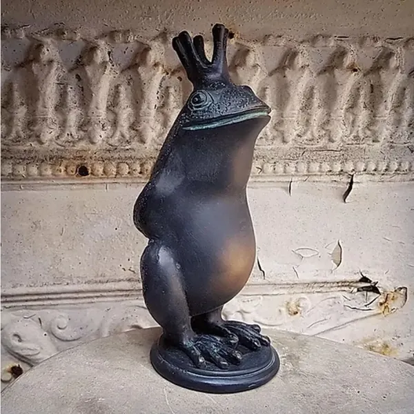 Froschprinz, Bronzeoptik, 17 cm 
